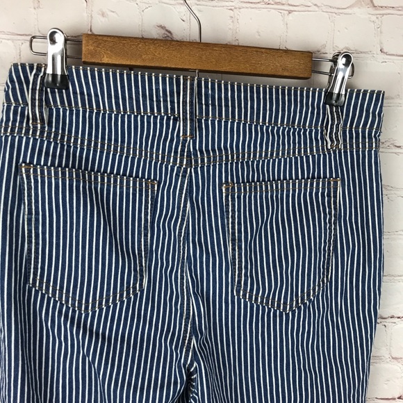 Forever 21 Striped High Waist Wide/flare Leg Jeans - Picture 8 of 13